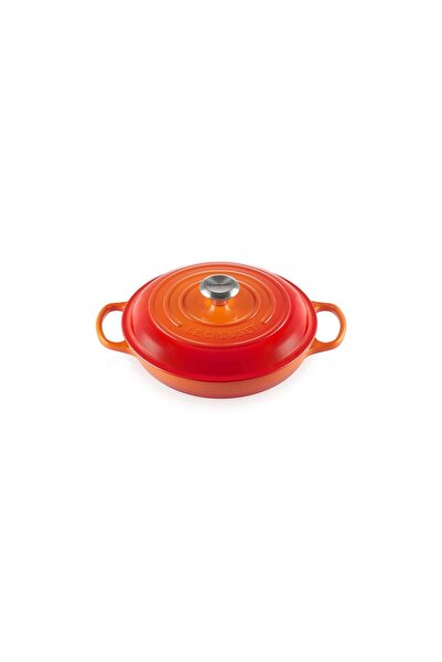 Le Creuset Kırmızı Braiser Tava 26 cm, İkonik Fransız Güveç Tavası