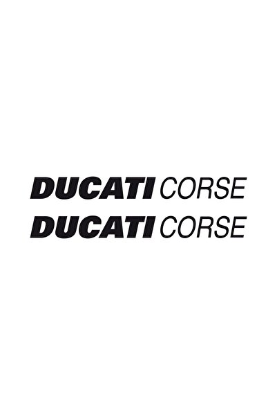 Depozee Ducati Corse Yazılı Renkli Sticker Etiket Modeli