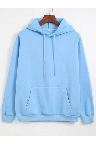 Esartex Unisex Black Hooded Oversize Sweatshirt