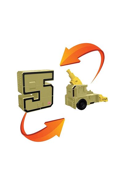 Doğan Oyuncak Dünyası Pocket Morphers 5 War Ball - Robot Transforming Numbers - Number 5 Robot - Transformers - Robot Number