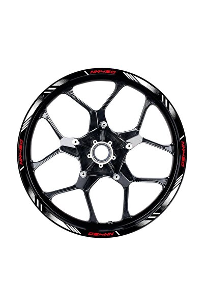 Generic Brand Cfmoto Nk450 Sticker Rimless Stripe Printed Red White Model