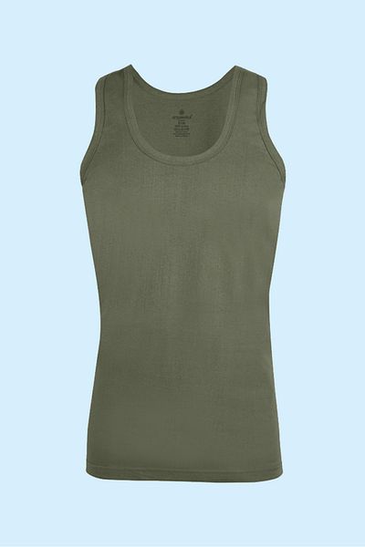 Ceylanoğlu Men's 6-Piece 100% Cotton Combed Cotton Single Jersey Dark Green Undershirt 001