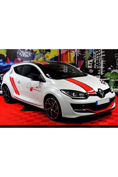 habune Renault Sport Yazılı Yan Kapı ve Ön Kaput Sticker A+Kalite