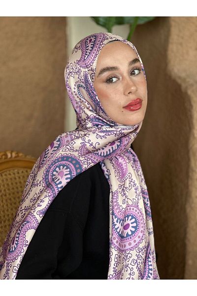 Modakaşmir Chintz Patterned Silky Shawl