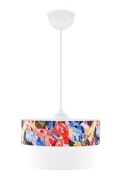 EvLight Set of 3 Oil Paint Fresh Chandelier and Lampshade Set