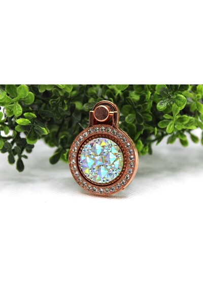 Tezcan Aksesuar Taşlı Renkli Yüzük Telefon Tutucu