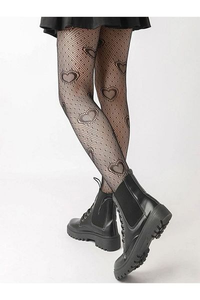 Almis collection Gothic Lolita Pantyhose with Heart