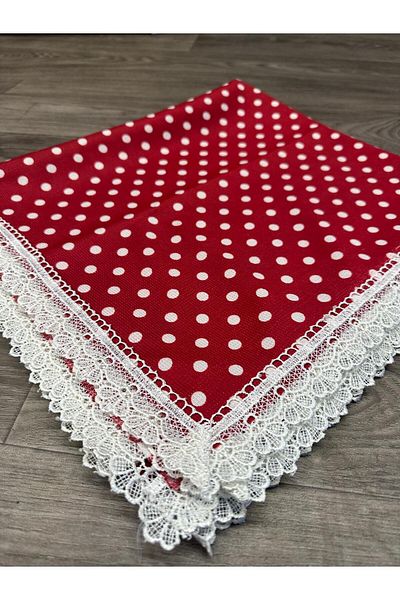 Dantelux Polka Dot Guipure Stain Resistant Fabric 160X160 cm Table Cloth Table Cloth