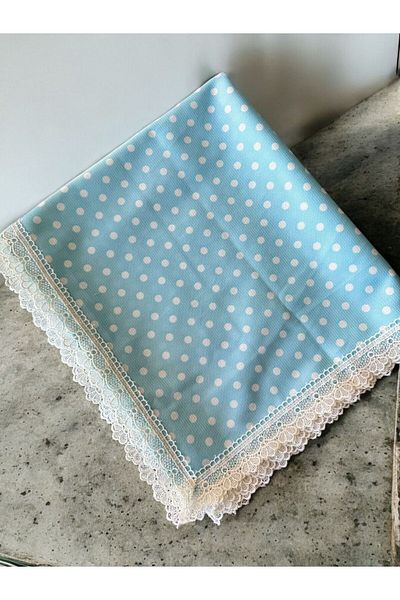 Dantelux Polka Dot Guipure Stain Resistant Fabric 160X160 cm Table Cloth Table Cloth