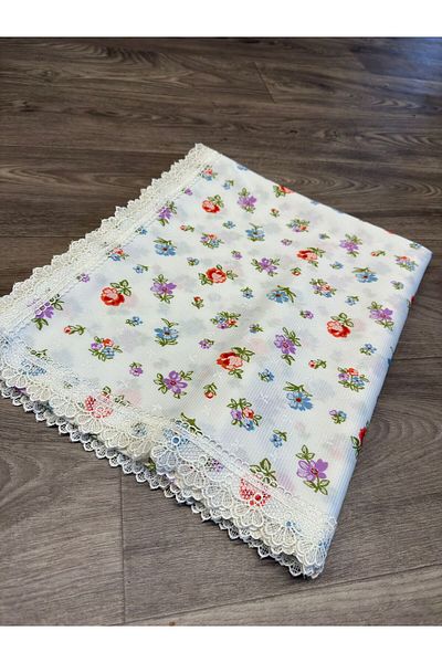 Dantelux Guipure Stain Resistant Floral Patterned 160X160 cm Table Cloth Table Cloth Picnic Cloth