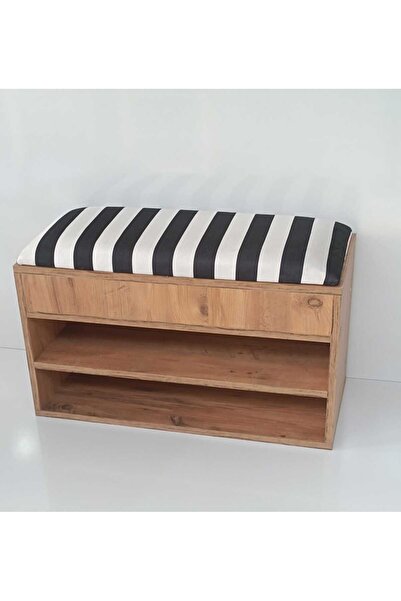 EKOÇ WOOD DESİNG Rengibiz Ayakkabılık Puflu Minderli Sandıklı