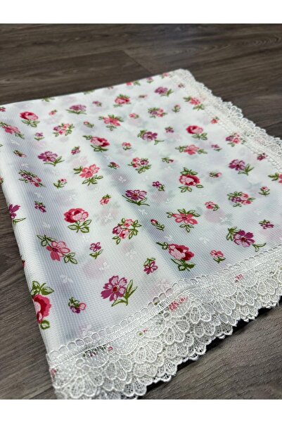 Dantelux Gipürlü Leke Tutmaz Çiçek Desenli 160X160 cm Masa Örtüsü Sofra Bezi Piknik Örtüsü