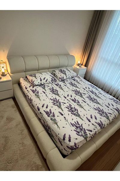 BAHİRA HOME Double - Fitted Sheet with Elastic and Pillow Cover
