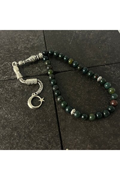 YILDIZ DOĞAL TAŞ SERTİFİKALI Kan Taşı 6mm 33lük Doğal Taş Tesbih