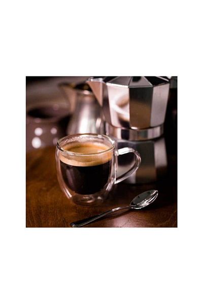 Homelux Set 2 cesti cafea/ceai, sticla termorezistenta, 250 ml, transparenta, mia