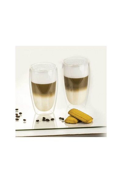 Homelux Set 2 Pahare, Sticla Termorezistenta, 450ml, Mia