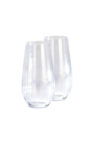 Homelux SET 2 PAHARE DE APA, CRISTAL, TRANSPARENTE, 580 ML