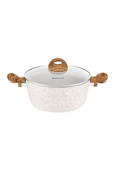 Homelux Ghiveci din Aluminiu, Cu Capac din Sticlă, Acoperire Efect Piatră, 24 Cm/4 L, Natural
