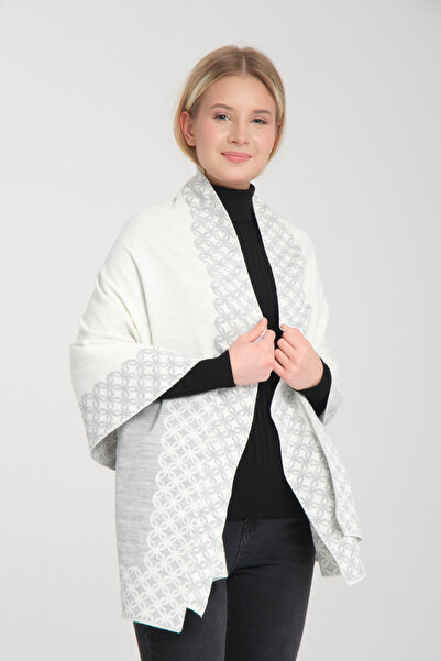 Wega Moda Stylish Ringed Comfortable Shoulder Shawl - Reversible Knitwear