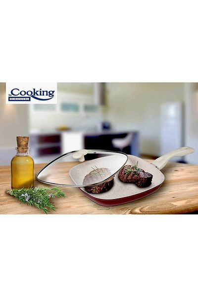 Homelux TIGAIE GRILL ALUMINIU 28 x 4CM + CAPAC STICLA, MARLENE