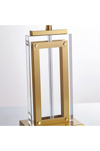 Homelux Turnul Veioza, 38x62 cm, e27, 40 w, metal/cristal, bronz/alb