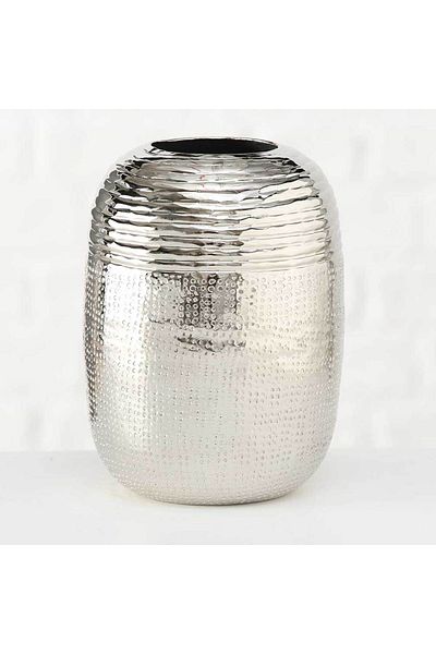 Homelux Vaza decorativa h 20 cm, aluminiu, argintiu, model 1