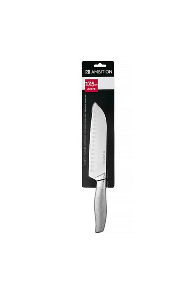 Homelux Cuțit Santoku, Oțel Inoxidabil, Argintiu, 17,5 Cm, ​​Acero
