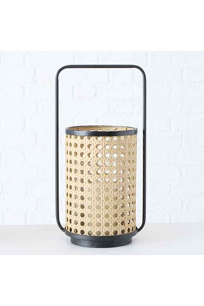 Homelux Lanterna decorativa venus, 22x44 cm, metal, negru/bej