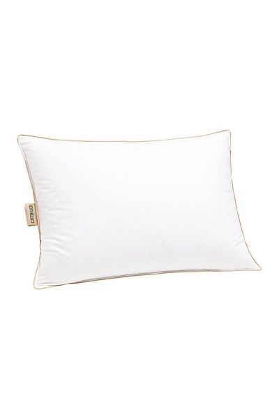 Homelux Perna puf 50x70 cm, material husa 100% bumbac, umplutura 30% puf, 70% pene de gasca, alb