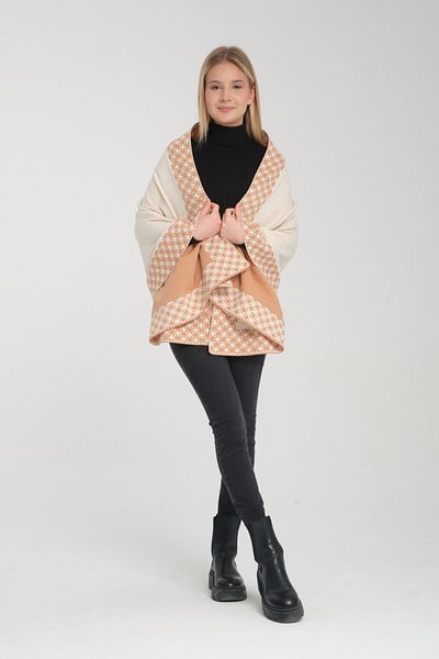 Wega Moda Stylish Ringed Comfortable Shoulder Shawl - Reversible Knitwear