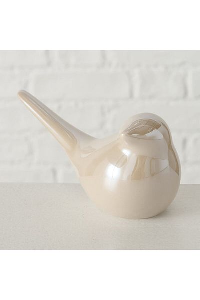 Homelux Decor pasăre, 16x7x8 cm, porțelan, bej