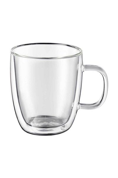 Homelux Set 2 cesti cafea/ceai, sticla termorezistenta, 250 ml, transparenta, mia