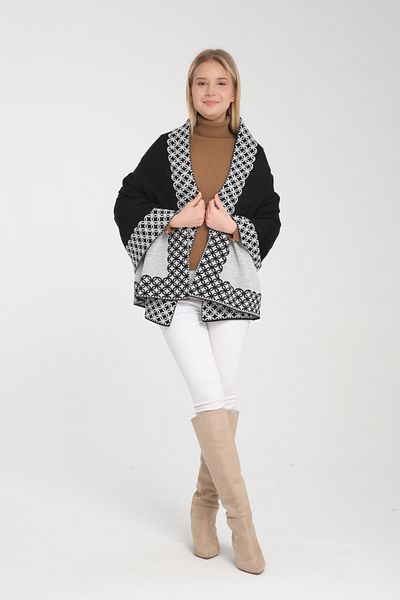 Wega Moda Stylish Ringed Comfortable Shoulder Shawl - Reversible Knitwear
