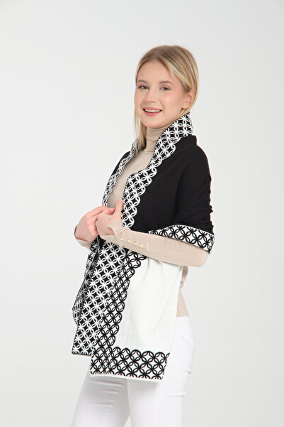 Wega Moda Stylish Ringed Comfortable Shoulder Shawl - Reversible Knitwear