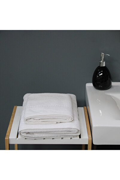 Homelux Home Cotton Towel, 570 G, 70x130 Cm, White