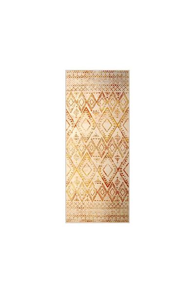 Homelux Berenice Non-slip Kitchen Rug, Rectangular, 80x200 Cm, Oriental, Brown, White, 60% Cotton