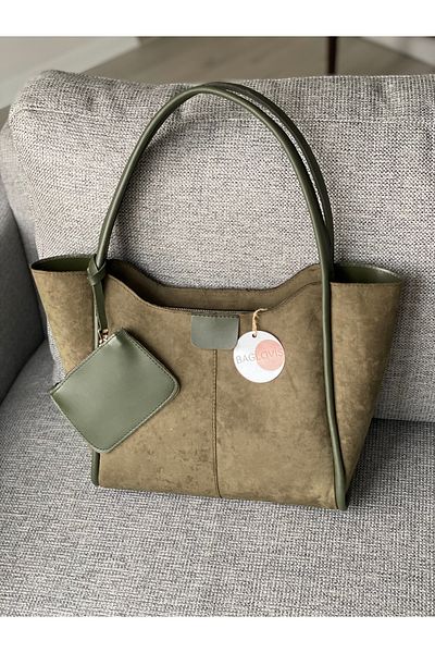 BAGLOVİS ΓΥΝΑΙΚΕΙΑ ΤΣΑΝΤΑ ΩΜΟΥ SUNNY SUEDE LARGE KHAKI