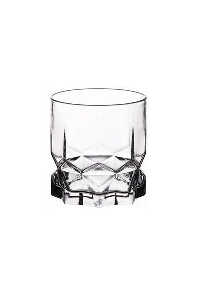 Homelux Set 6 Pahare Apa/suc, Pahar, Transparent/Afumat, 325ml, Diamant