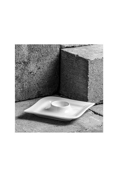 Homelux Suport Ouă Porțelan, Alb, 12,5 Cm, ​​Fala