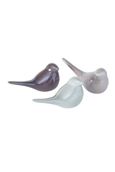 Homelux Bird Decoration, 16x7x7 Cm, Dolomite, Light Grey