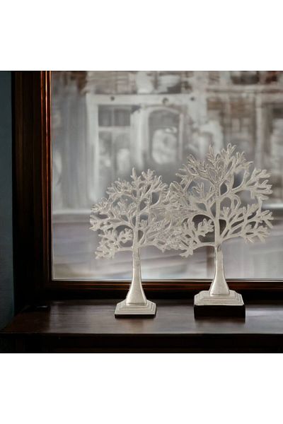 Homelux Decorat pentru copac, 33x8x46 cm, metal, argintiu