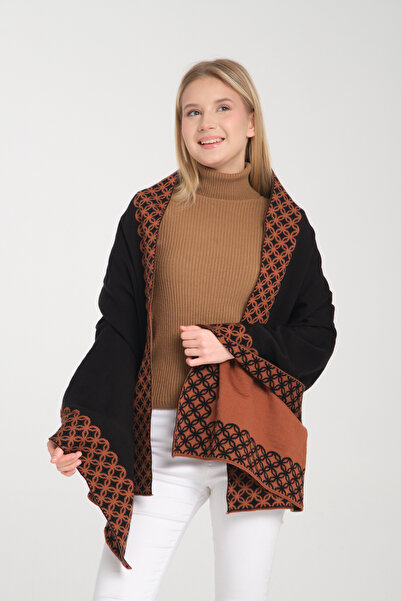 Wega Moda Stylish Ringed Comfortable Shoulder Shawl - Reversible Knitwear