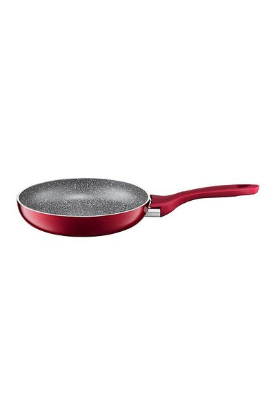 Homelux Tigaie din aluminiu, acoperire Qualum Basic Jasper, rosu, 26 Cm