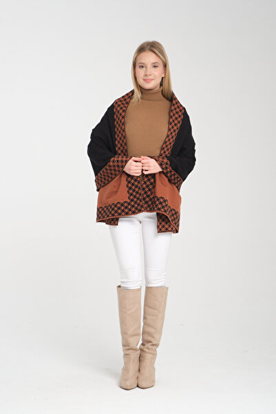 Wega Moda Stylish Ringed Comfortable Shoulder Shawl - Reversible Knitwear