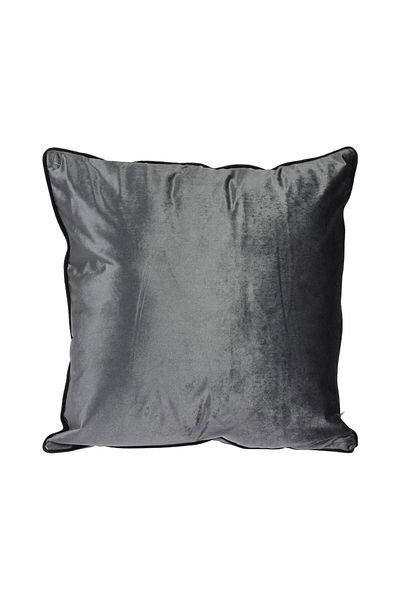 Homelux Perna decorativa Evia, catifea, 45x45 cm, argintiu/negru