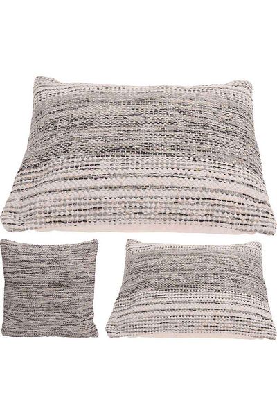 Homelux Perna Decorativa Bumbac, 45x45 Cm, ​​Fermoar Wirh Gri