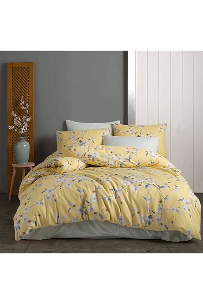 Homelux Bedding For 2 Persons At Home Yesim, 100% Cotton Ranforce, Yellow
