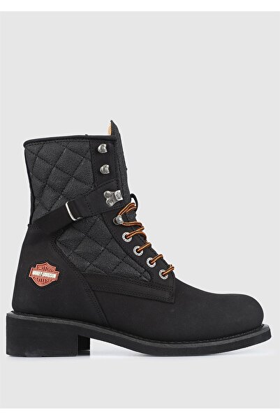 Harley Davidson Harley Davidson 025G100078 New Worker Γυναικείες Μπότες - Μαύρο Δερμάτινο