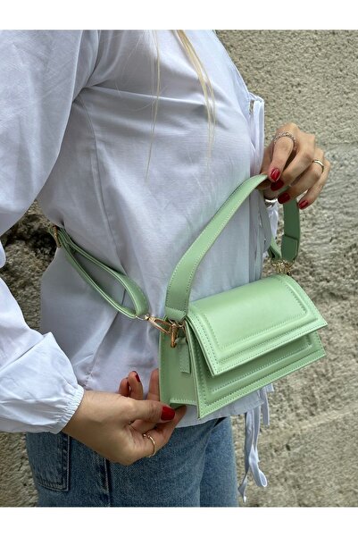 Mecheatelier Eleni Moi Kadın Omuz Çantası Mint Orj Satıcı