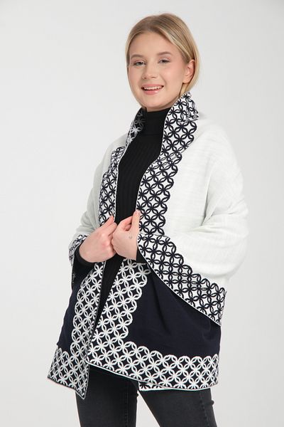Wega Moda Şal confortabil de umăr cu inele elegante - Tricotaj versatil